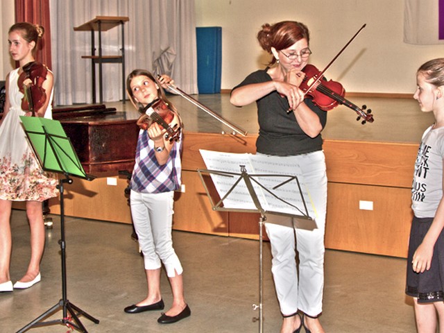 Violinunterricht mit Musiklehrer